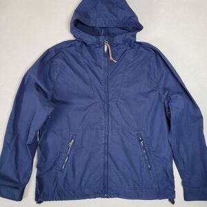 Lucky Brand Canvas Combat Field Jacket Full Zip Mens XXL Navy 100% Cotton